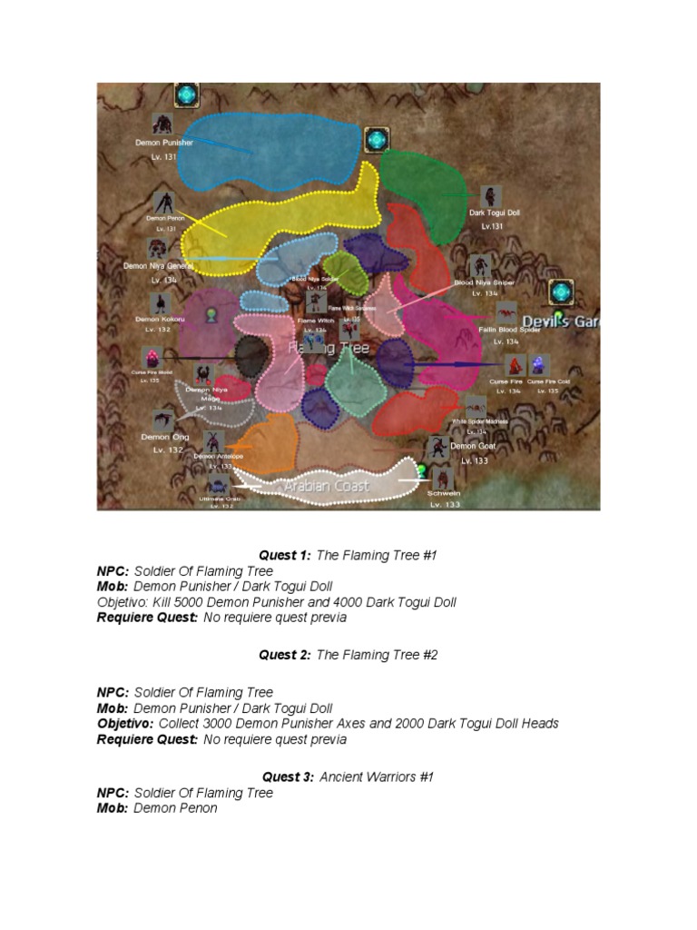 Silkroad Quest Guide: Flaming Tree & Magic Mountain | PDF | Sports ...