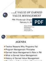 The Value of Earned Value Management: PMI Pittsburgh Chapter Meeting