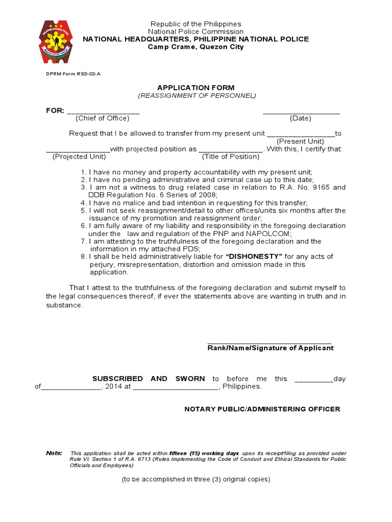 DPRM Form RSD 02 A | PDF | Government Information | Social Institutions