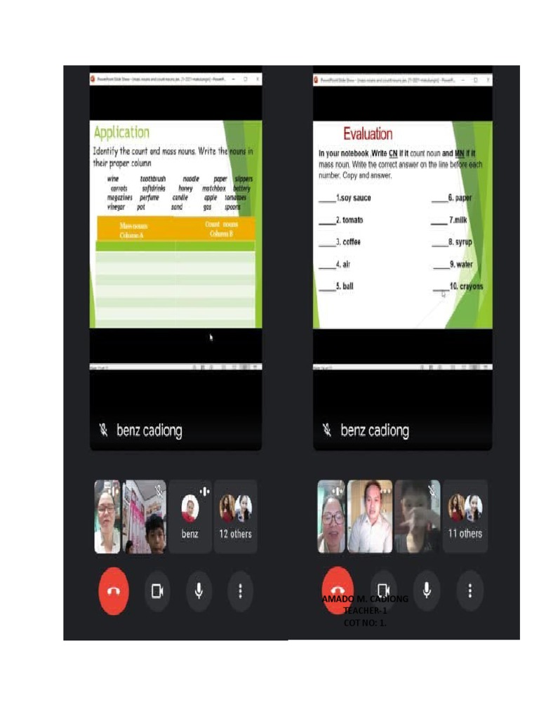 Cot Number Documentation Mass and Count Noun. PDF