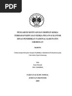 Download Pengaruh Motivasi Dan Disiplin Kerja Terhadap Kepuasan Kerja Pegawai Kantor Dinas Pendidikan Nasional Kabupaten Grobogan by adee13 SN49572669 doc pdf