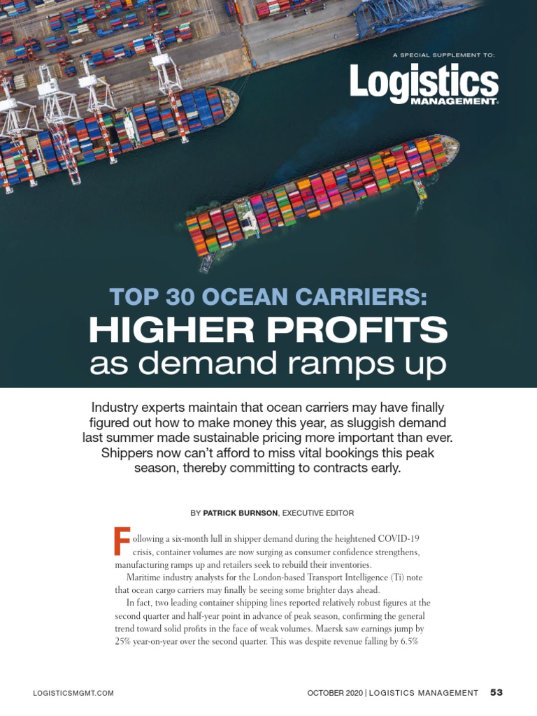 Logistics Management Article1 | PDF | Cargo | Supply Chain Management