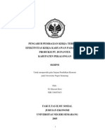 Pengaruh Pembagian Kerja Terhadap Efektivitas Kerja Karyawan Bagian Produksi PT. DUPANTEX Kabupaten Pekalongan