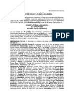 Aviso de Subasta Publica Aduanera grn-01-2021 Soy502 Guatemala