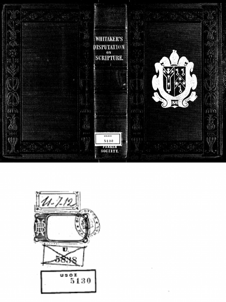 A Disputation On Holy Scripture Against The Papist | PDF | Faith | Prophecy