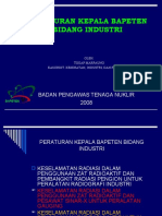 PERATURAN KEPALA BAPETEN BIDANG INDUSTRI Ver2