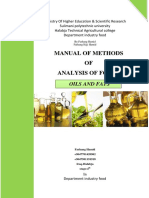 Analysis of Oils and Fats Methods