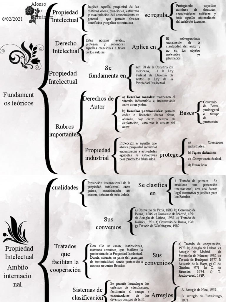 Propiedad Intelectual Esquema | PDF | Derechos de autor | Propiedad ...