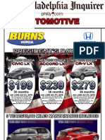 Burns Honda Print- President's Day Ad