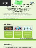 FATORES ASSOCIADOS ÀS MUDANÇAS NO CONSUMO ALIMENTAR DE TRABALHADORES DE UM CENTRO UNIVERSITÁRIO DURANTE A QUARENTENA