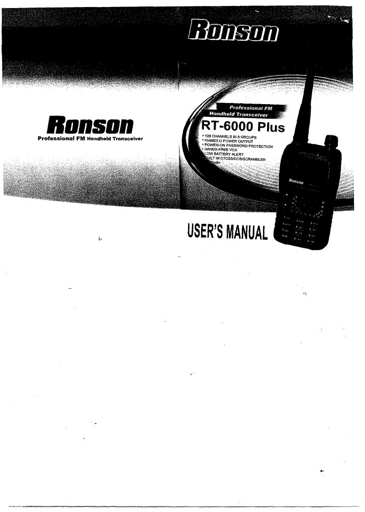 KENWOOD TH-F5 Linton LT6100 RonsonRT6000manual | PDF