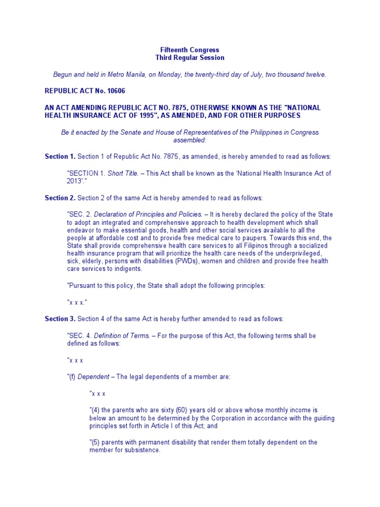 National Health Insurance Act 2013 | PDF | Debt | Preferred Stock