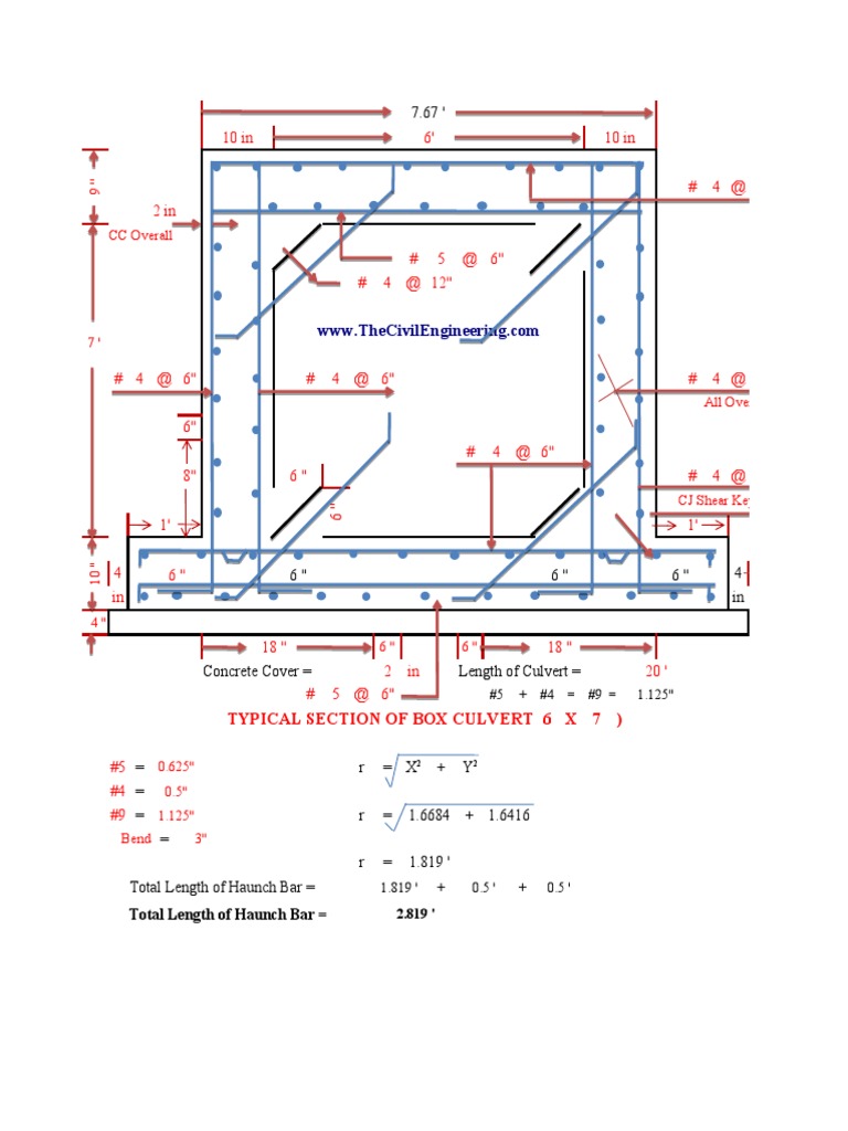 Rcc Box Culvert Bar Bending Schedule In 2019 Civil