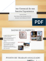 Informe Gerencial de Una Evaluación Ergonómica