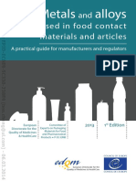 2013 - Metals and Alloys Used in Food Contact Materials and Articles