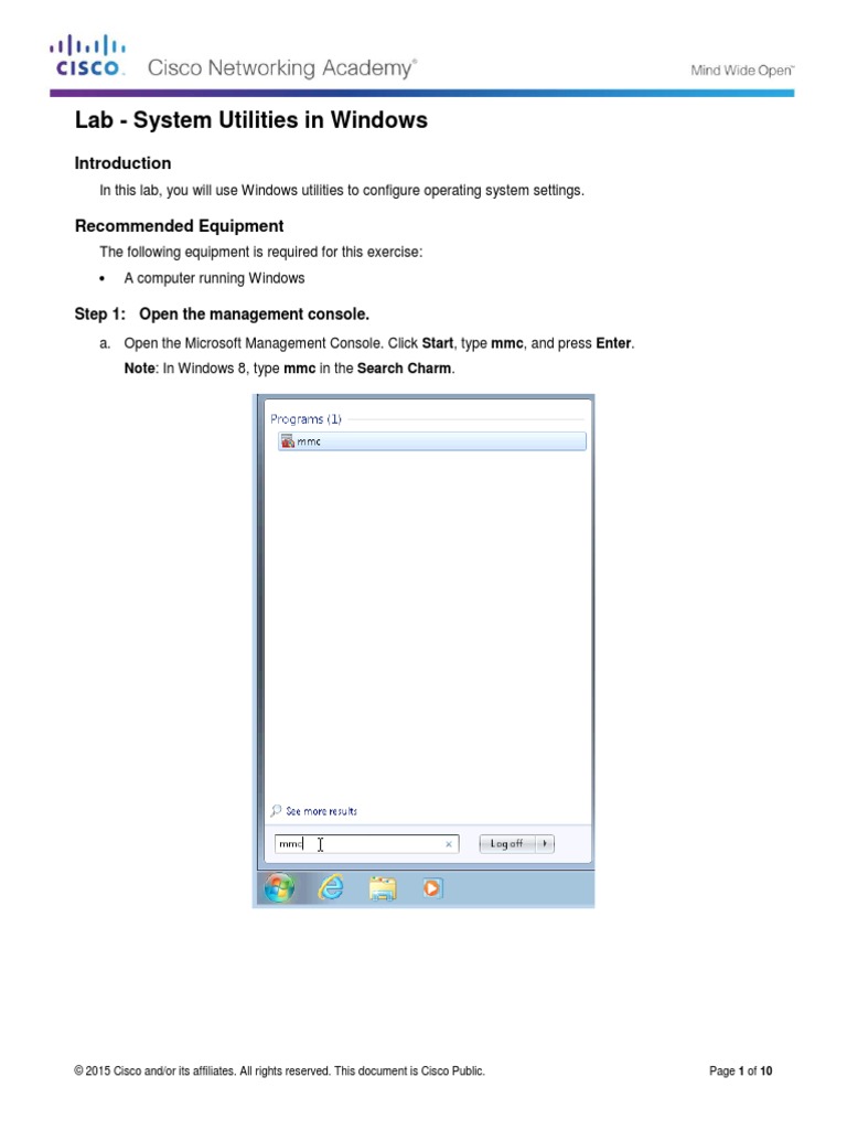 6.1.5.6 Lab System Utilities in Windows PDF Windows Registry Icon