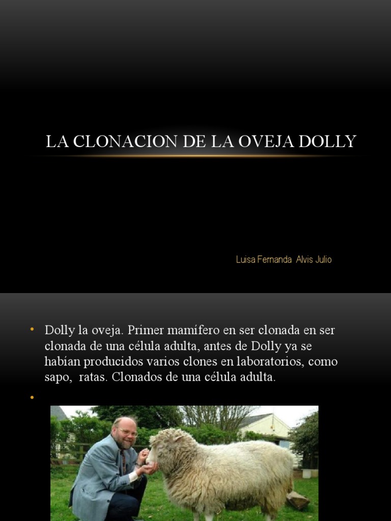 LA CLONACION DE LA OVEJA DOLLY Lu PDF Clonación Biotecnología