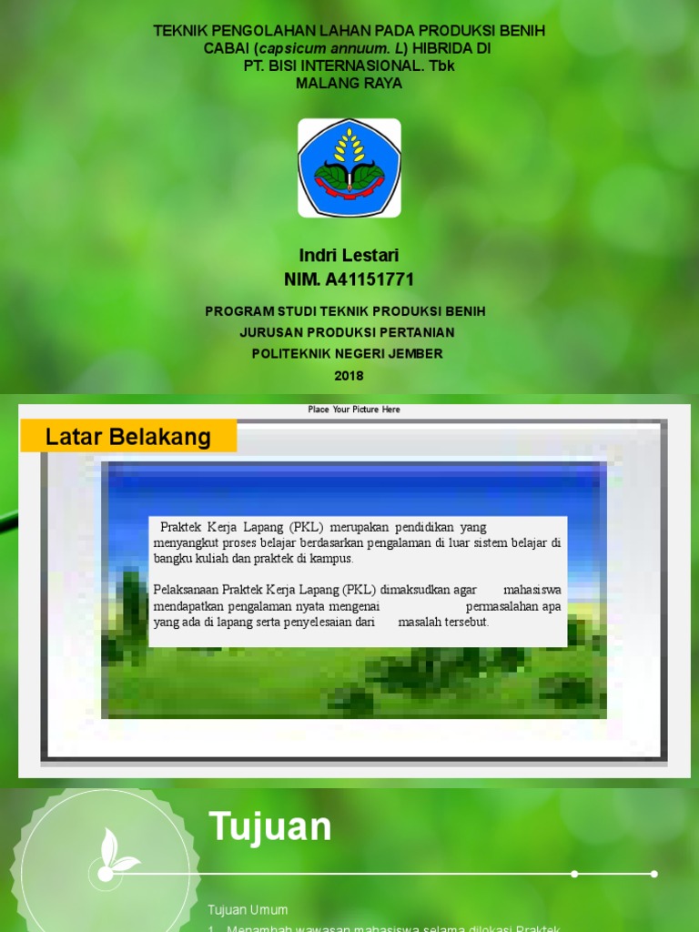 Natural Green Background PowerPoint Templates PDF