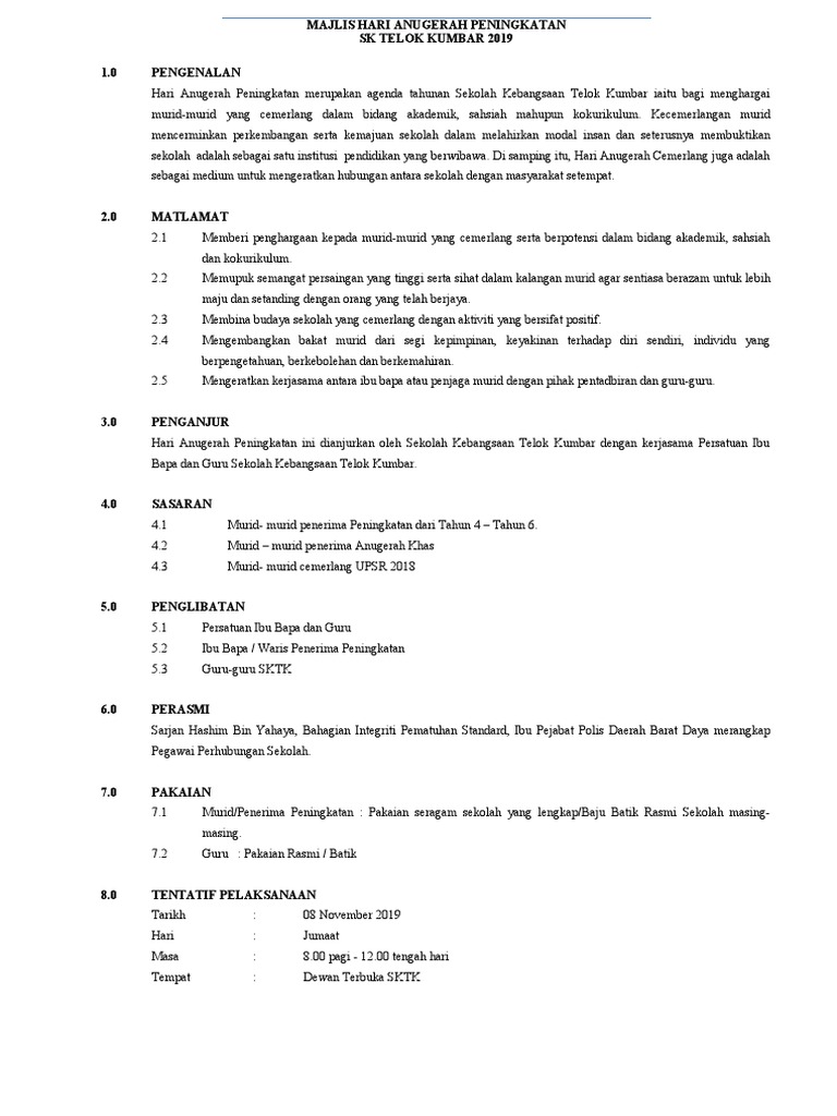 16 Senarai Nama Ajk Majlis Anugerah Pdf