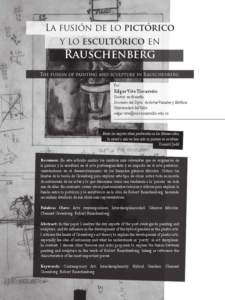 Fusión de Pintura y Escultura en Rauschenberg | PDF | Cubismo | Pinturas
