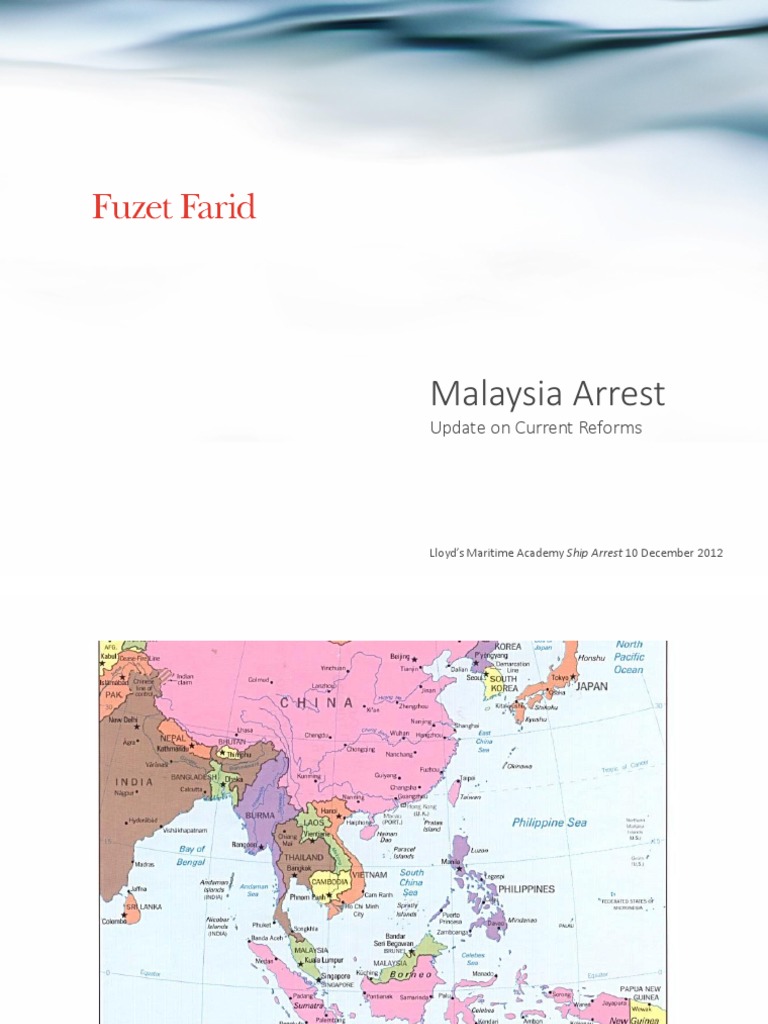 Malaysia's Recent Reforms to Its Maritime Laws and Arrest Procedures A