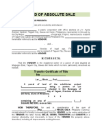 Deed of Absolute Sale: Transfer Certificate of Title No