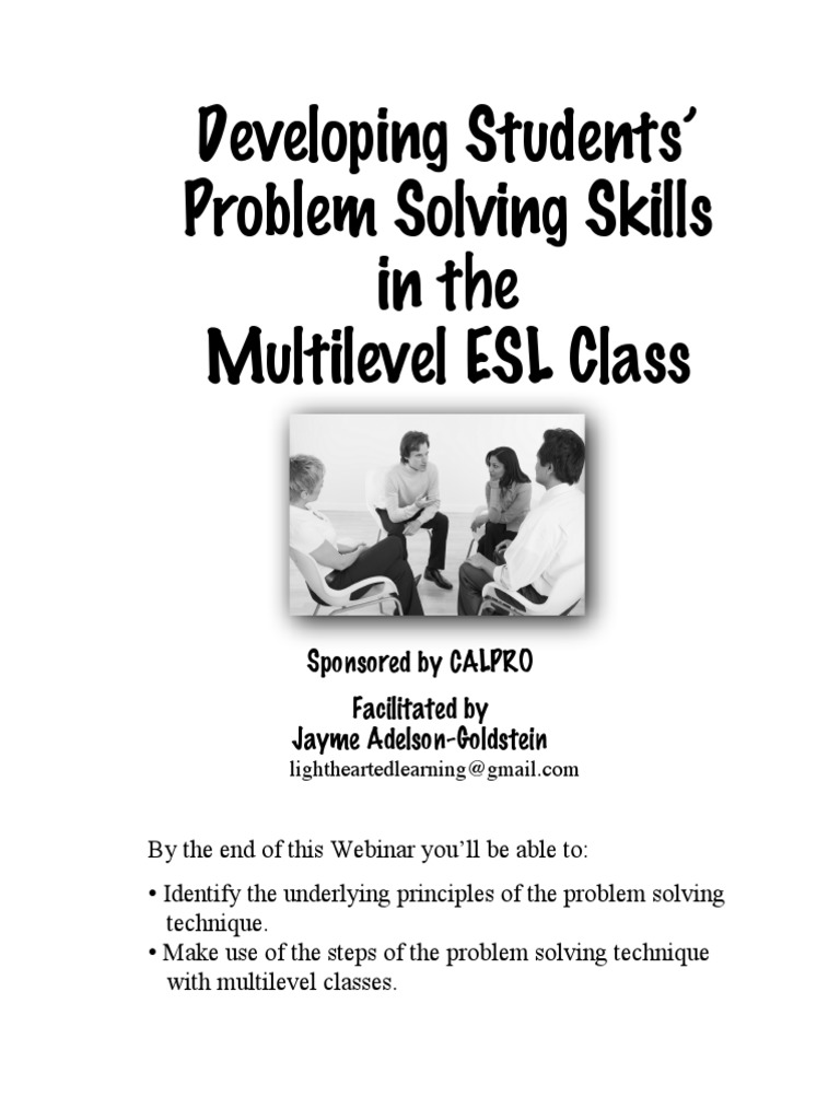 ESL Problem Solving in Multilevel Classes | PDF | Reading Comprehension ...