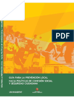 UN-HABITAT Guía para La Prevención Local Hacia Políticas de Cohesión Social y Seguridad Ciudadana