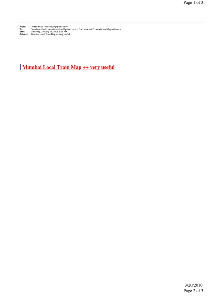 Mumbai Local Map | PDF