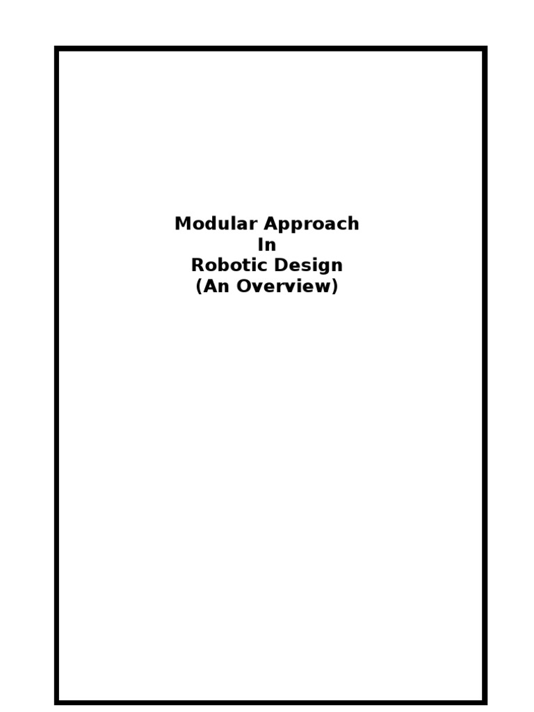 Modular Self-Reconfigurable Robots | PDF | Robotics | Robot