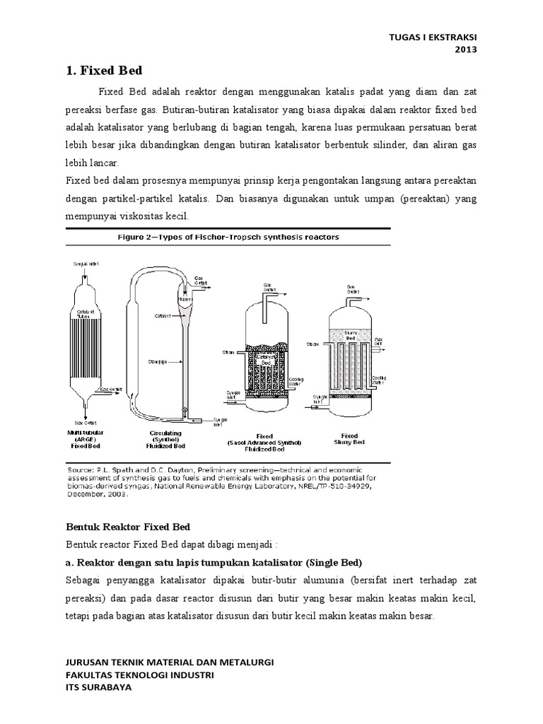 Reaktor Fixed Bed: Prinsip dan Jenis | PDF