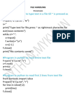 Filehandling (Programs)