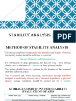 Stability Analysis (Preformulation)