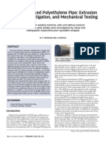 Steel-Reinforced Polyethylene Pipe: Extrusion Welding, Investigation, and Mechanical Testing