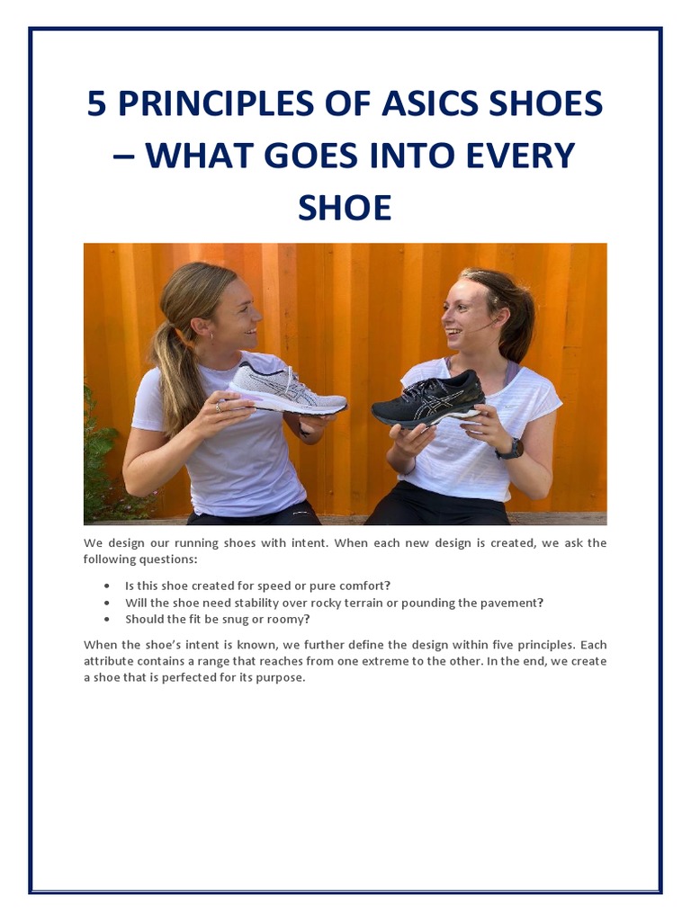 5 Principles of Asics Shoes | PDF