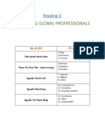 Developing Global Profressionals: Reading 3