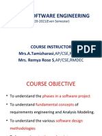 Cs8494 Software Engineering: Course Instructor Mrs.A.Tamizharasi, AP/CSE, RMDEC Mrs. Remya Rose S, AP/CSE, RMDEC