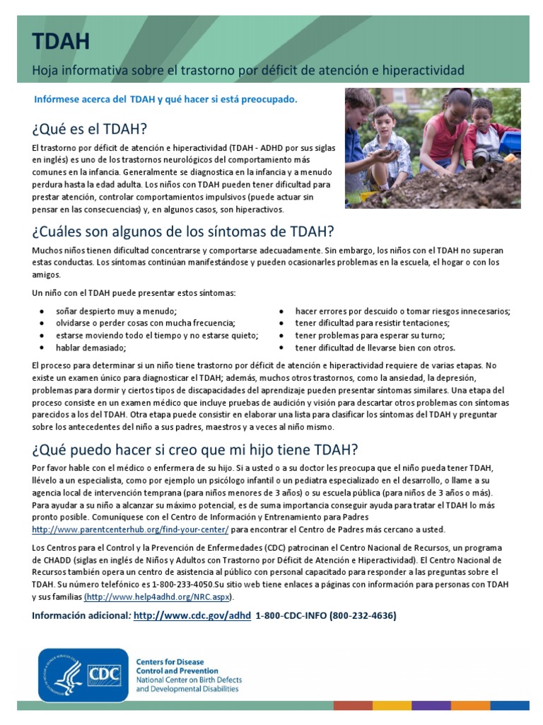 Adhd fact sheet spanish pdf desorden hiperactivo y deficit de