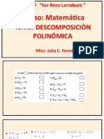 Resolucion de Descomposicion Polinomica