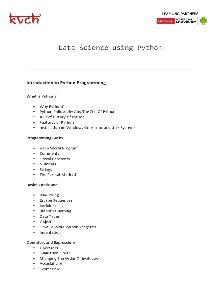 Data Science Using Python 2020 | PDF | Python (Programming Language ...