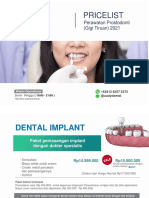 Pricelist Gigi Tiruan Audy Dental 2021