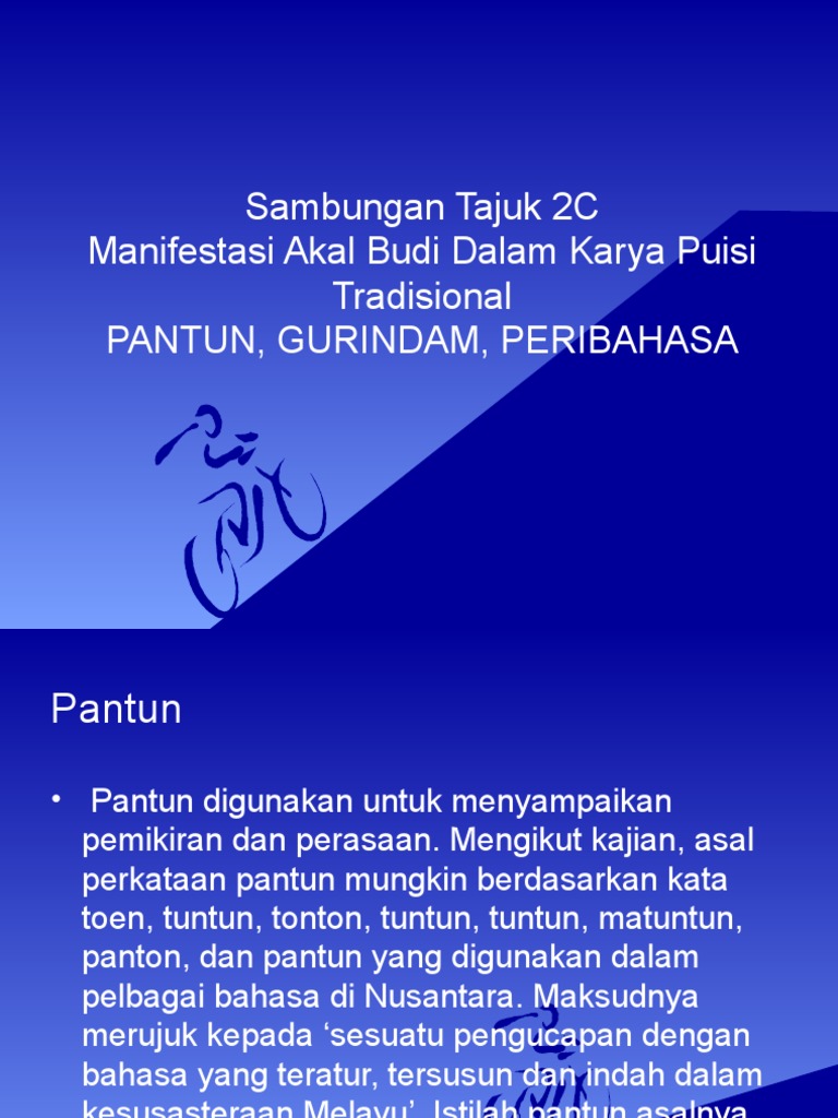 Tajuk 2c Konsep Masyarakat Dalam Pantun Gurindam Dan Peribahasa Pdf