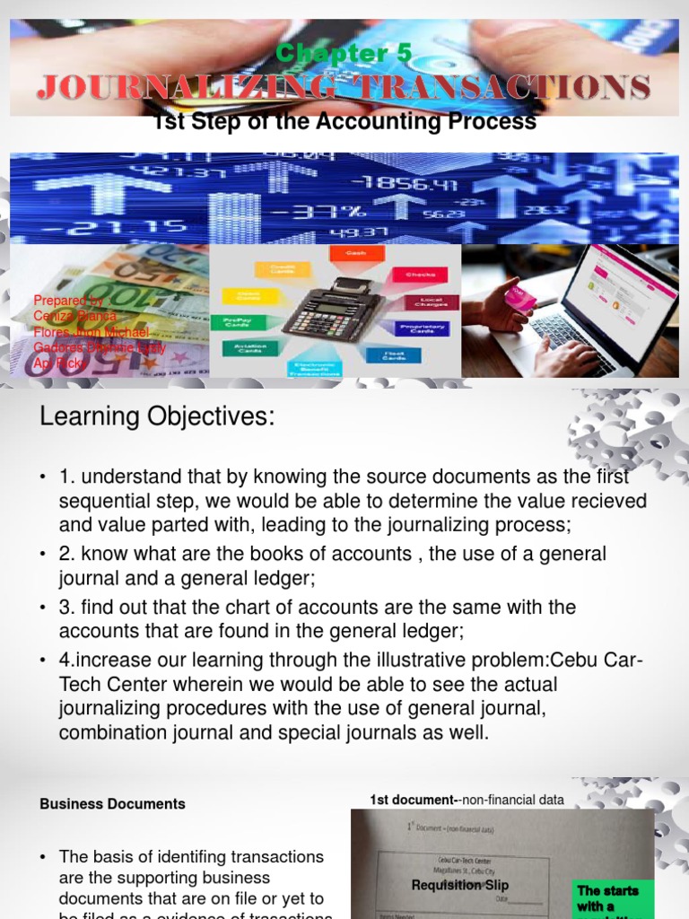 Journalizing Transactions in Accounting | PDF | Debits And Credits ...