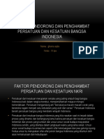 Faktor Pendorong Dan Penghambat Persatuan Dan Kesatuan Bangsa