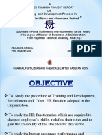Training and Development Process in Chambal Fertilizers and Chemicals Limited