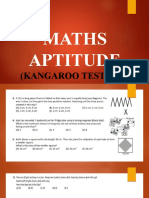 Maths Aptitude: (Kangaroo Test 2013)