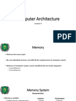 Computer Architecture Memory Hierarchy