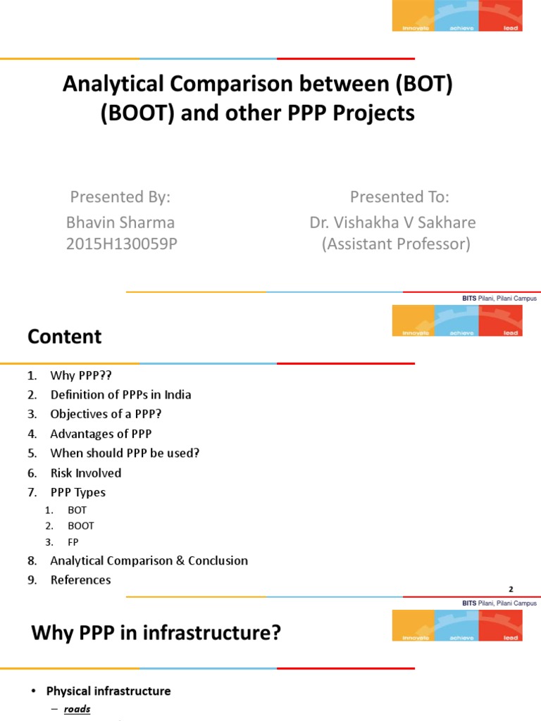 Comparison BOO BOT India | PDF | Public–Private Partnership | Business