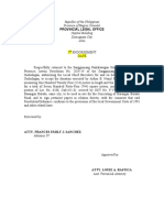 Provincial Legal Office: Republic of The Philippines Province of Negros Oriental Capitol Building Dumaguete City