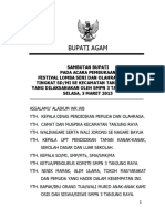 Sambutan Bupati Pembukaan Lomba SEDOR SMPN 3 Tanjung Raya